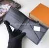 Hochwertiger Designer -Männer Brieftasche Tasche Original Box Kartenhalter überprüft Blumenmode klassische Geldhalter