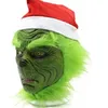 Party Masks Funny Geek Stole Christmas Cosplay Party Mask Santa XMAS Full Head Latex Mask Further Adult Costume Mask Props Accessories