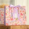 Confezione regalo 3 pezzi Borsa di alta qualità con caramelle Scatola di carta creativa Imballaggio Confezioni di fiori Borse a mano