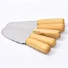 10 cm ze stali nierdzewnej Skrobak do masła do masła szpatułki z drewnianym uchwytem nóż sera narzędzie do pieczenia gadżet świąteczny