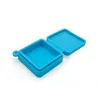 10 teile/los 9 ml quadratische form silikon rauchen werkzeug bohrinsel wachs mix farbe behälter für groß-und einzelhandel