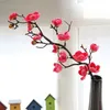 Faux Floral Greenery Artificial Silk Flowers Japan Plum Cherry Blossoms Фальшивые цветы Flores Sakura Tree Wranswes Свадебная комната Украшение A6940 J220906