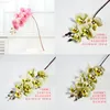 Faux blommig grönare 3D -tryckningssimulering Phalaenopsis 7 huvuden 5 huvuden 8 huvuden bröllop hem dekoration falsk bukett känns film phalaenopsis orkidé j220906