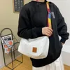 Evening Bags Retro Bag Ladies Handbags Square Canvas Shoulder Korean Style Simple Colorful Strap Solid Color Crossbody