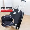 Suitcases Multifunction Foldable Universal Wheel Bag Large Capacity Storage Handbag Waterproof Oxford Fabric Detachable Trolley XA161C