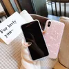 Glossy Marble Cases For iPhone 14 13 12 11 ProMax 6 7 8Plus XSMax XR Bling Conch Shell Silicone Glitter Soft TPU Shockproof Cover