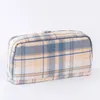 Plaid Crayon Cas Stylo Poche Zipper Marqueur Sac Multifonction Avec Fermeture Éclair pour Filles Adultes École Bureau Étudiant 1223080