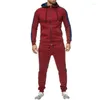 Męskie dresy 2 sztuki Zestaw Winter Warm Men Men Tracksuit Kurtka swobodne odzież sportowa męskie bluzy bluzy poresowe garnitur polarowy Jogger