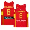 Gedrukt 2022 EuroBasket Basketbal Spanje Jersey Team Espana 14 Willy Hernangomez 7 Jaime Fernandez 2 Lorenzo Brown 16 Usman Garuba 5 Rudy Fernandez 4 Pau Gasol 16