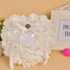 Confezione regalo Custodia per gioielli Scatola per anelli floreali rosa a forma di cuore Portacuscini per matrimoni romantici Portacuscini per San Valentino Festival