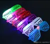 LED Rave jouet flash obturateur lunettes fête décorer lunettes en plastique carré pentagramme amour trèfle jouets électroluminescents cadeaux