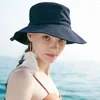 Chapeaux à larges bords Chapeau de soleil pliable résistant aux ultraviolets | Protection solaire d'été, casquette pour femmes, casquette de plage à la mode, visière décontractée Cool Caps H6618