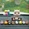 Décorations intérieures Flocage Hamster secoue sa tête Souris Poupée Ornements de voiture Accessoires de support de téléphone portable créatifs et charmants