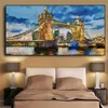 Painting London Tower Bridge Build Abstract Oil on Canvas Cuadros Posters and Prints Cuadros Wall Art Pictures For Living Room