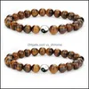 Beaded Strands 2st/Set Great Friend Strands Armband 2 Matchande Yin Yang Justerbart sladdarmband f￶r BFF Friendship Rela Yydhome Dhs5x