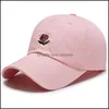 Ballkappen Frau Stickerei Baumwolle Baseballmütze Jungen Mädchen Snapback Hip Hop Flacher Hut Rose Gestickte Mode Wild Drop Deliv Vipjewel Dhocb