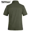 Herren-Poloshirts TACVASEN mit 2 Reißverschlusstaschen-T-Shirt, taktisches Militär-Kurzarm-Poloshirt für Herren, lässige Teamarbeit, Golf-Tops, Herrenbekleidung 220906