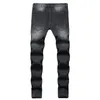 Slim Fit Ripped Men's Jeans Fashion Casual Black Hip Hop Male Denim Trousers Street Style Vintage Youth Cool Pants