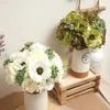 Faux Floral Greenery Schöne künstliche Pfingstrose aus Seide, künstliche Blumen, weiß, hochwertiger Brautstrauß, Hochzeit, Heimdekoration, Tisch, Wohnzimmer, Arrangement J220906