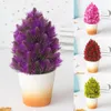 Fleurs décoratives, faux topiaire, plantes d'arbre de Noël en plastique en plastique artificiel notoriété du rebord de rebord de fenêtre