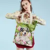 쇼핑 가방 호주 목자 양측 패션 어깨를위한 패션 어깨 접이식 캐주얼 애완견 동물 토트 여행 핸드백