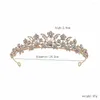 Hoofddeksels Vintage Bruiloft Vlinder Bloem Bruidskroon Haaraccessoires Parel Tiara Bruidsmeisje Meisjes Takken Hoofdtooi Headband257j