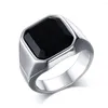 Wedding Rings Male Ring Black Stone 316L Stainless Steel For Men Elegant Quality Titanium Utr8021