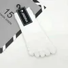 Athletic Socks High Quality Toe Men Five Fingers Cotton Cycling Ankle Sock Sport Running Solid Color Black White Sox Male sock L220905