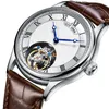 Relojes de pulsera GIV Flying Tourbillon Mecánico Esqueleto Reloj de lujo Movimiento para hombres Zafiro Relojes impermeables Man213N