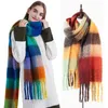 Bufandas marca de lujo mujeres a cuadros bufanda invierno calmina calmina chales cachemir gruesas envoltura dama boreón arco irbow bufanda 220905