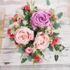 Faux Floral Greenery Nordic Art Seidenblumen Schöner Blumenstrauß Hochwertige große Rosen für Zuhause Hochzeit Tischdekoration Fake Flower Valentine Geschenke J220906