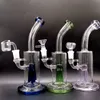 8,5 tum f￤rgglad glas vatten bong vattenpipa kvinnliga 14 mm tjocka r￶kr￶r med tr￤darm perc