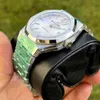 Luxury Mens Mechanical Watch 37mm Refined Steel Silver Plate 15450st OO. 1256st. 01 Swiss Watches Brand Wristwatch