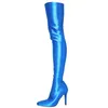 Bottes femmes sur le genou haut bout pointu talons aiguilles mode personnalité jambe minceur grandes femmes 220906