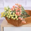 Faux Floral Greenery Home Vase Furniture Simulation Plant Forest Misting Concerned 5Claw Small Rose String Restaurant Partition Flower J220906