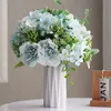 Faux Floral Verdure Blanc Rose Fleurs Artificielles Haute Qualité Bouquet De Soie Accueil Décor De Mariage En Plastique Fausse Fleur Table Centres Arrangement J220906