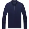 Erkek Polos Fermuar Uzun Kollu Polo Tişört Erkekler Sıradan Katı Erkekler Giyim Polos Gömlekler Mings Moda İnce Fit Poloshirt Üstler 0005 220905