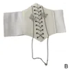 Cintos da moda vintage Moda larga de couro PU Slimming para mulheres elásticas de cintura alta Acessórios de vedação de borboleta de borboleta