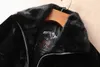 ملابس فراء رجالية سوداء عالية الجودة من فرو المنك المخملي معطف دافئ على الموضة والعلامة التجارية الترفيهية مجموعة متنوعة من الأساليب المتكاملة للشتاء المنك 3XL 2XL