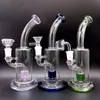 8.5 inch Thick Glass Water Bong Hookahs with Tire Perc Oil Dab Rigs Female 14mm Smoking Pipes