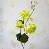 Uma Flores Faux Flores Longo Hidrangea da Montanha Longa 3 Cabe￧as por Pe￧a Flor de Simula￧￣o Para Centr￵es de Casamento