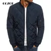 Vestes pour hommes en coton masculin couleurs solides roulant pour veste hommes rhombus couture coton manteau