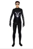 Unisex Fancy Dress nero Lucido metallizzato Catsuit Costumi lycar Spandex Zentai Body Party club costumi di scena senza cappuccio