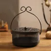 Fragrance Lamps Retro Iron Mosquito Coil Holder With Cover Vintage Repellent Incenses Rack Household Burner