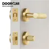 Türschlösser Türoom Messing Knurled Daumen Drehschleise Griff Zylinder Escutcheon Durchgangsraum Schloss 220906