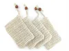 Naturlig exfolierande mesh tvålsparare sisal tvål sparare väska påse hållare för dusch badskumning och torkning p0906