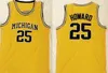 WSKT draagt ​​Michigan Wolverines College Basketball Men 1 Charles Matthews 2 Jorda Poole 5 Jalen Rose 4 Chris Webber 25 Juwan Howard 41 Glen Rice J