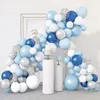 Autres fournitures de fête d'événement Bleu Argent Or Anniversaire Ballon Garland Arch Kit Mariage 1er Anniversaire Ballons Décoration Ballons De Fête Pour Enfants Baby Shower 220906