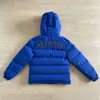 Heren Trapstar Down Jacket Blue Irongate Jacket Detachable Hood Top geborduurd katoen Thermal Sportswear Women's Parka XS-XL