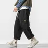 Mens Pants Side Pockets Cargo Harem Joggers Men Military Army Green Casual Harajuku Streetwear Sweatpant Male baggy 220906